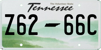 TN license plate Z6266C