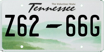 TN license plate Z6266G