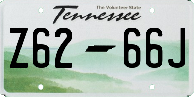 TN license plate Z6266J