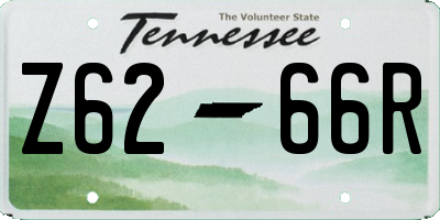 TN license plate Z6266R