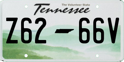 TN license plate Z6266V