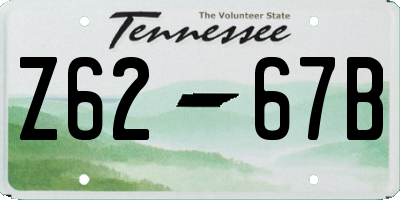 TN license plate Z6267B