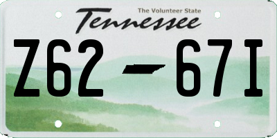 TN license plate Z6267I