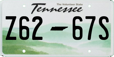 TN license plate Z6267S
