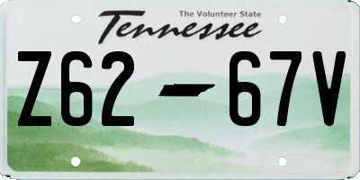 TN license plate Z6267V