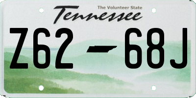 TN license plate Z6268J