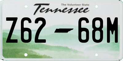 TN license plate Z6268M