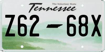 TN license plate Z6268X