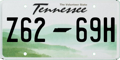 TN license plate Z6269H