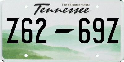TN license plate Z6269Z