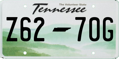 TN license plate Z6270G