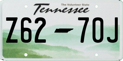 TN license plate Z6270J