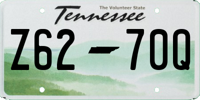 TN license plate Z6270Q