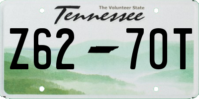 TN license plate Z6270T