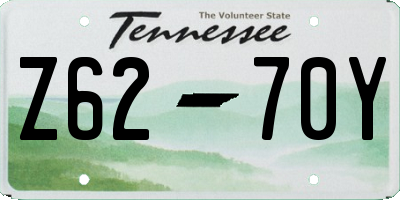 TN license plate Z6270Y