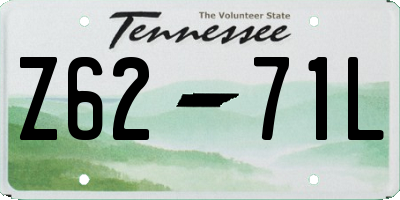 TN license plate Z6271L