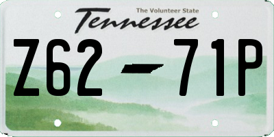 TN license plate Z6271P