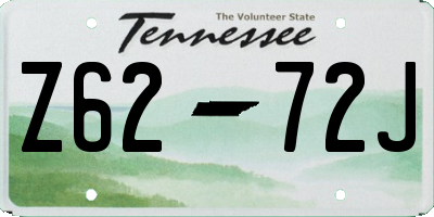 TN license plate Z6272J