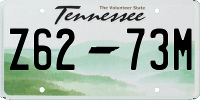 TN license plate Z6273M