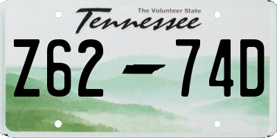 TN license plate Z6274D