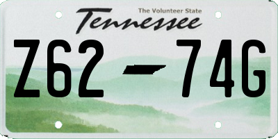 TN license plate Z6274G