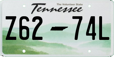 TN license plate Z6274L