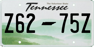 TN license plate Z6275Z