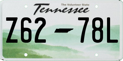 TN license plate Z6278L