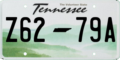 TN license plate Z6279A