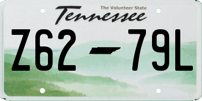 TN license plate Z6279L