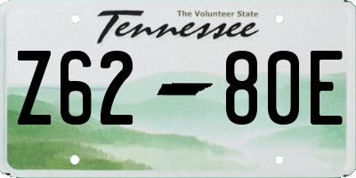 TN license plate Z6280E