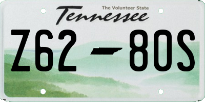 TN license plate Z6280S