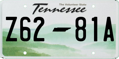 TN license plate Z6281A