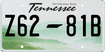 TN license plate Z6281B