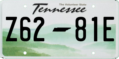 TN license plate Z6281E