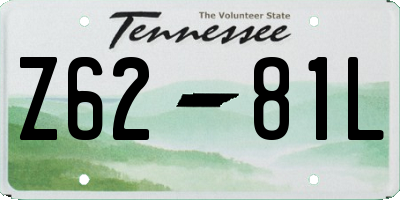 TN license plate Z6281L