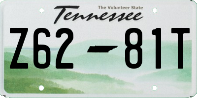 TN license plate Z6281T
