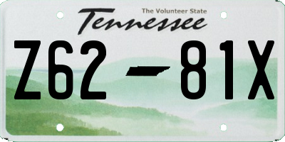 TN license plate Z6281X