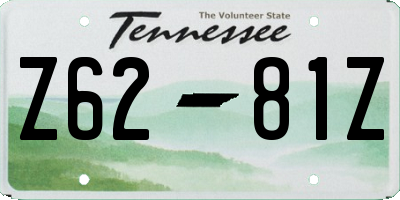 TN license plate Z6281Z