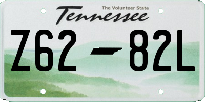 TN license plate Z6282L