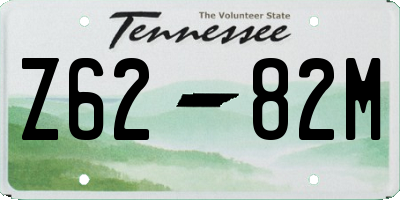 TN license plate Z6282M