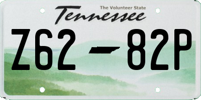 TN license plate Z6282P