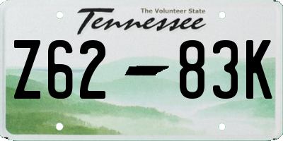 TN license plate Z6283K