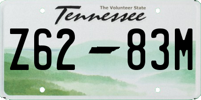 TN license plate Z6283M