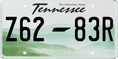 TN license plate Z6283R