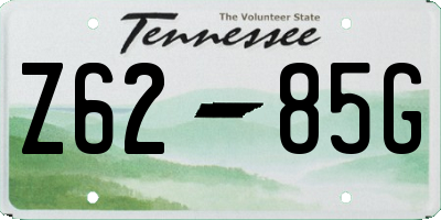 TN license plate Z6285G