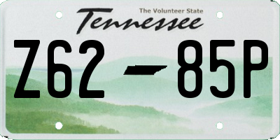 TN license plate Z6285P