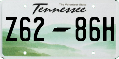 TN license plate Z6286H
