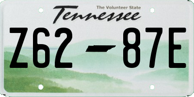 TN license plate Z6287E