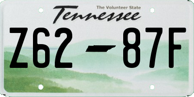 TN license plate Z6287F